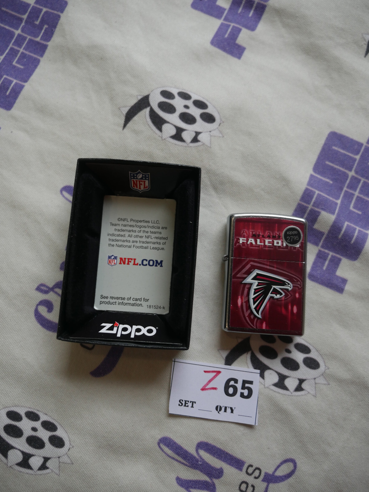 Atlanta Falcons NFL Football Licensed Zippo Windproof Lighter New with Case - Image 4