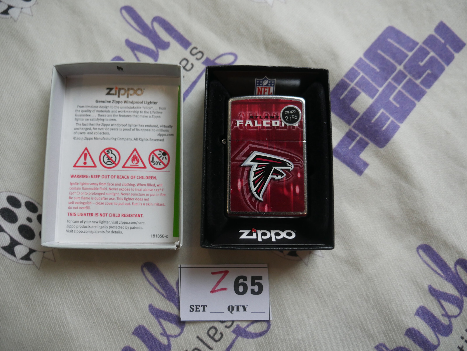 Atlanta Falcons NFL Football Licensed Zippo Windproof Lighter New with Case