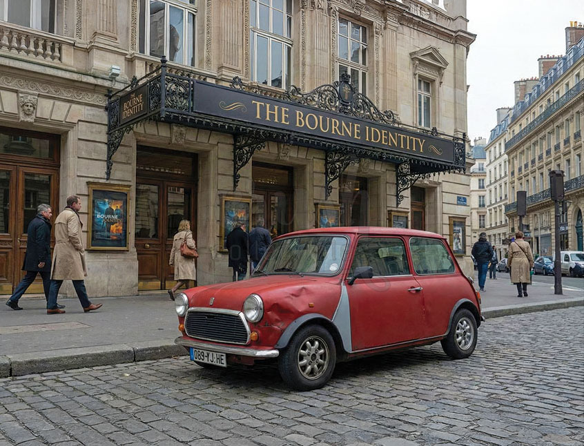 Cinematic Autos Print Series: 1989 Mini Mayfair MKV from The Bourne Identity