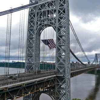 World’s Largest Free-Flying American Flag at The George Washington Bridge