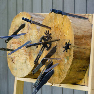 Shurikens, Hatchets, Machetes and Knives on Target at Martial Arts Training Seminar